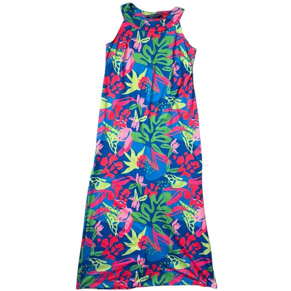Katherine Way Charleston Maxi Dress Packable Multicolored Size Small - Picture 3 of 13